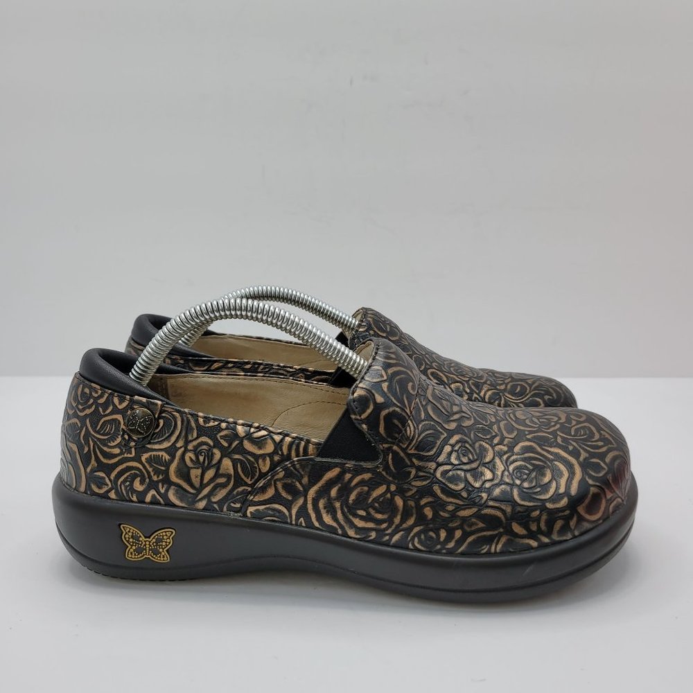 Alegria Emma Bronze Bouquet Women's Slip On Shoes Kel-548 US Size 6 EU 37